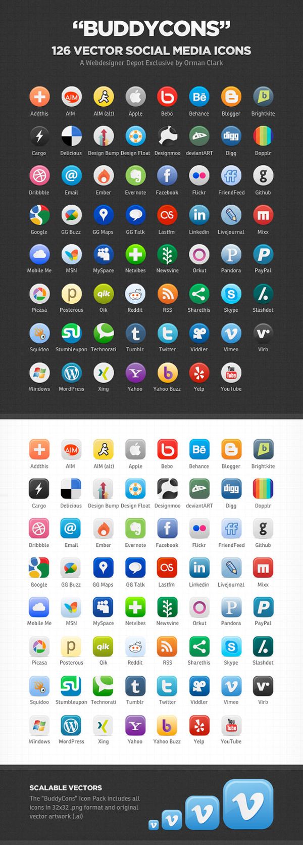 Social networking icons